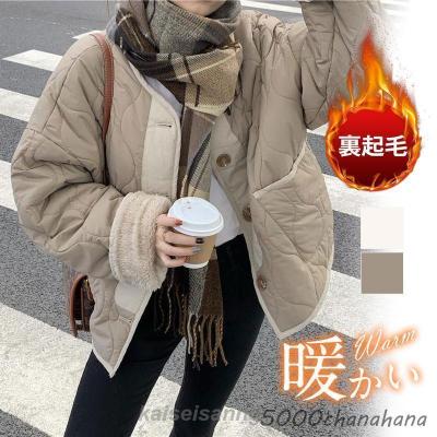 レリアン高級感ありのキルティングハーフコート 中綿暖かく軽い