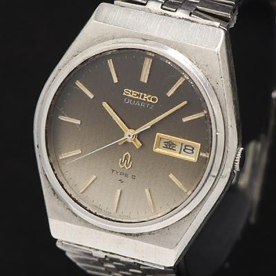 SEIKOシャリオメンズクォーツ腕時計SS 80s 未使用 SEIKO シャリオ クォーツ 純正尾錠 電池交換済