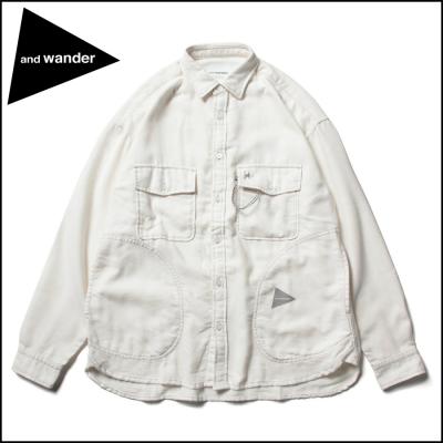 and wander シャンブレーシャツ　サイズ2 and wander シャンブレーシャツサイズ2