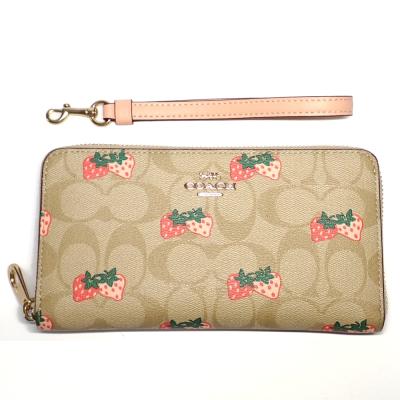 COACH】F76971 ストラップ付シグネチャージップウォレット☆品☆質屋