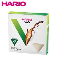 HARIO ハリオ　V60用 ペーパーフィルター みさらし01箱 VCF-01-40M  1〜2杯用・40枚入 01箱 | Livtecリブテック