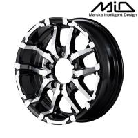 MID マルカサービス アルミホイール1本 ナイトロパワー  NITRO POWER M26 CROSS FANG 16インチ リム幅6.0 -5 5H PCD139.7 ブラックメタリック/ミラーカット | アットマックス@