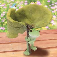 コポー Copeau かわいい カエルの置物 ガーデン 葉っぱの縦型ポッド かえる 蛙 雑貨 ガーデニング 大サイズ 