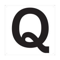 トラスコ中山 表示板 アルファベット「Q」 420X420 TAEH-Q (61-2739-05) | A1 ショップ 休業日土日・祝日