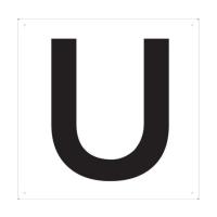 トラスコ中山 表示板 アルファベット「U」 420X420 TAEH-U (61-2739-09) | A1 ショップ 休業日土日・祝日