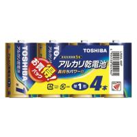 東芝 アルカリ乾電池 シュリンクパック 単1形 4本入 LR20L 4MP (61-9392-48) | A1 ショップ 休業日土日・祝日