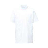 KAZEN メンズ医務衣半袖 白 5L REP100-10 5L (61-9910-97) | A1 ショップ 休業日土日・祝日