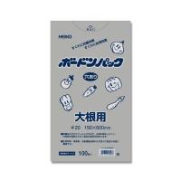 HEIKO ポリ袋 ボードンパック 2穴ありタイプ 厚み0.02mmNo.15-60大根用 100枚 006763503 | A1 ショップ 休業日土日・祝日