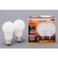 アイリスオーヤマ LED電球 広配光 40形相当 電球色 2個セット LDA5L-G-4T52P (63-4010-18) | A1 ショップ 休業日土日・祝日