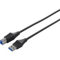 BUFFALO USB3.0 A to B スリムケーブル 0.5m ブラック BSUABSU305BK (64-3779-49) | A1 ショップ 休業日土日・祝日