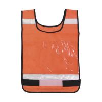 富士手袋工業 安全反射ゼッケンベスト A4サイズクリアポケット付き オレンジ 8168-orange (64-8927-24) | A1 ショップ 休業日土日・祝日