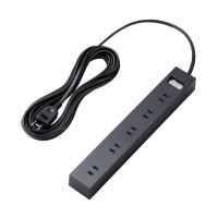 雷ガードタップ 一括スイッチ マグネット ホコリ防止シャッター付き スイングプラグ 10個口 5.0m ブラック (64-9712-31) | A1ショップ 土日・祝日・夏季・年末年始休業