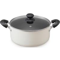 ダイヤモンドコート 両手なべ 24cm ホワイト アイリスオーヤマ DIS-P24 (65-9028-31) | A1ショップ 土日・祝日・夏季・年末年始休業