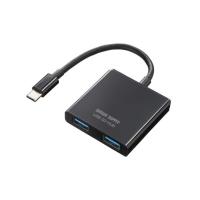 サンワサプライ USB Type-C ハブ 3ポート 9BK USB-3TCP9BK (68-1997-21) | A1 ショップ 休業日土日・祝日