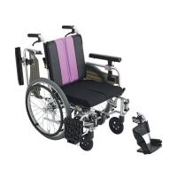 ミキ 車いす 車椅子 とまっティ パープル MBY-41RB (7-5734-02) | A1 ショップ 休業日土日・祝日