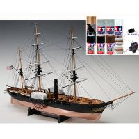 ウッディジョー/木製帆船模型 1/120黒船 サスケハナ＋（塗料セット・ギアボックス） | アクアキャッスル・余暇楽屋