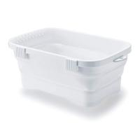 イセトウ 折りたたみ洗い桶 キッチンソフトタブ 6.6L ホワイト I-590 | AALSOC