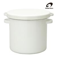野田琺瑯 ラウンドストッカー 18cm ホワイト WRS-18 ホーロー 保存容器 ぬか漬け 漬物 Noda Horo 【ラッピング不可】 | ark-shop