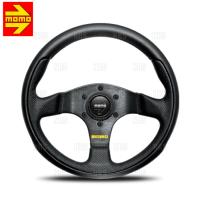 MOMO モモ TEAM ティーム 300mm ブラックレザー ブラックスポーク (T-1002 | エービーエムストア 4号店