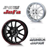 MONZA モンツァ JP STYLE Jefaジェファ(2本セット) 3.5B x 12 インセット+45 PCD100 4穴 パールブラック/レッドライン (JEFA-351245-BR-2S | エービーエムストア 7号店