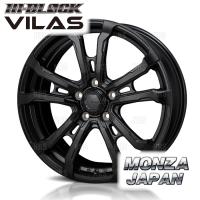 MONZA モンツァ HI-BLOCK VILAS ヴィラス (2本セット) 7.5J x 18 インセット+38 PCD114.3 5穴 サテンブラック (VILAS-751838-2S | エービーエムストア 7号店
