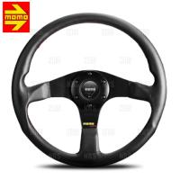 MOMO モモ TUNER チューナー ブラック スポーク 350mm ブラックレザー＆レッドステッチ ブラックスポーク (T-14 | エービーエムストア