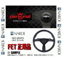 NARDI ナルディ Personal パーソナル ネオ グリンタ 350mm ブラックレザー/レッドステッチ ブラックスポーク (P025 | エービーエムストア