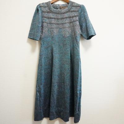 斎藤都世子　ニット　濃紺ドット　上着裾フレアー　スーツ　新品 斉藤都世子 商品一覧 - アクイールヤフーショップ - 売れ筋通販