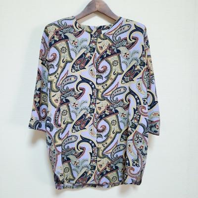 詩仙堂 HITOSHI TAMURA 扇柄 ちりめん チュニック ワンピース 詩仙堂 HITOSHI TAMURA ちりめんチュニックワンピース - レディース