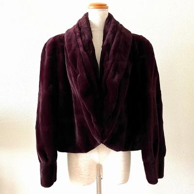 EMBA エンバ 毛皮コート マキシ丈 女優襟 ミンクファー ダークブラウン EMBA エンバ 毛皮コート マキシ丈 女優襟 ミンクファー ダーク