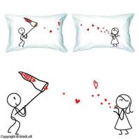 ペア カップル 長枕 抱き枕 枕カバー ボディーピローケース 紺色 糸電話で愛の告白 バレンタイン ギフト カップル プレゼント 新婚祝い アカムスyahoo 店 通販 Yahoo ショッピング