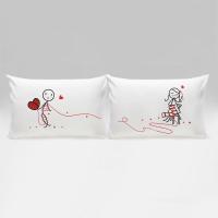 ペア カップル 長枕 抱き枕 枕カバー ボディーピローケース 紺色 糸電話で愛の告白 バレンタイン ギフト カップル プレゼント 新婚祝い アカムスyahoo 店 通販 Yahoo ショッピング