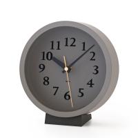 レムノス 置き時計 電波時計 m clock グレー MK14-04 GY Lemnos 時計 電波 置時計 アナログ 日本製 北欧 おしゃれ 静か 静音 寝室 連続秒針 | アントデザインストア EXPRESS!