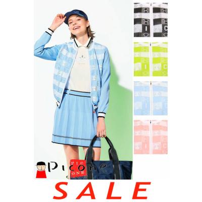 ピッコーネクラブ　PICONE ゴルフ　トップス　カーディガン　ジップ　新品　L Picone Club 】ピッコーネクラブレディス半袖ゴルフカーディガン