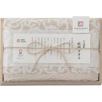 今治謹製 紋織タオル フェイスタオル（木箱入） ベージュ IM7710BE お中元 出産内祝 結婚内祝 快気祝い 香典返し お供え | ギフトハウス AGコンシェル