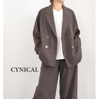 CYNICAL シニカル ウール ビッグシルエット スリット コート 2 グレー