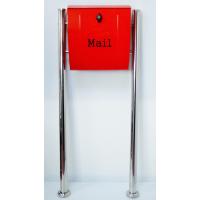 郵便ポスト郵便受けおしゃれかわいい人気北欧大型メールボックススタンド型プレミアムステンレスレッド赤色ポストpm021s | アイホーム