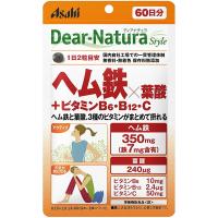 アサヒグループ食品 ディアナチュラ スタイル ヘム鉄×葉酸+ビタミンB6・ビタミンB12・ビタミンC 60日分 120粒 | アイミラコスメ Yahoo!店