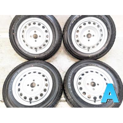 バリ山トヨタ純正14インチ 鉄ホイール 夏タイヤ付き4本セット155/80R14 155 80 r14（自動車 夏タイヤホイールセット）｜タイヤ、ホイール