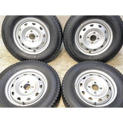 アップデート様　1/2 12インチ中古スチール+新品ブリジストンスタッドレスW3 中古】スタッドレスタイヤ＋ホイールセット×4本 12インチ