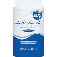 エリエール　エルヴェールトイレットティシュー２００ｍ６Ｒ芯なし　6ロール×8パック　723273　414-1091 | エアウエル