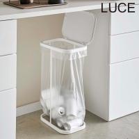 横開き分別ゴミ袋ホルダー ルーチェ 山崎実業 LUCE ホワイト ブラック 4907 4908 ゴミ | BEAUTYPARK Yahoo!店