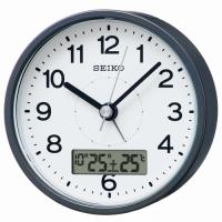 SEIKO　セイコー　電波目覚まし時計/カレンダー・温度表示付き　グレーメタリック色　KR333N(取) | アットマークジュエリー