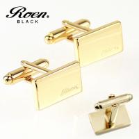 Roen BLACK(ロエン　ブラック)/カフス　ロゴ　ブラス　真鍮　イエローゴールドカラー　ROT-102(取寄せ/代引不可） | アットマークジュエリー