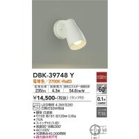 安心のメーカー保証 【送料無料】DBK-39748Y 大光電機 LED スポットライト 実績20年の老舗 | あかりのAtoZ
