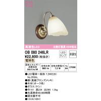 安心のメーカー保証 OB080246LR（ランプ別梱包）『OB080246#＋NO295AL』 オーデリック ブラケット 一般形 LED ◆ | あかりのAtoZ