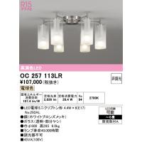 安心のメーカー保証 OC257113LR（ランプ別梱包）『OC257113#＋NO292AL×6』 オーデリック シャンデリア LED  実績20年の老舗 | あかりのAtoZ