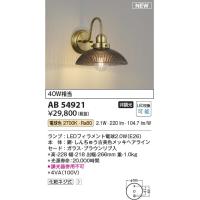 AB54921  照明器具 レトロブラケット (40W相当) LED（電球色） コイズミ照明(KAC) | 照明販売　あかりやさん