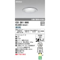 OD261990 軒下ダウンライト  (φ100・白熱灯60Wクラス) LED（昼白色） オーデリック(ODX) 照明器具 | 照明販売　あかりやさん