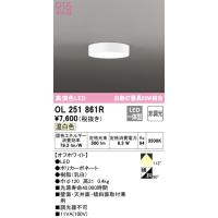 OL251861R 小型シーリングライト  (白熱灯60Wクラス ) LED（温白色） オーデリック(ODX) 照明器具 | 照明販売　あかりやさん